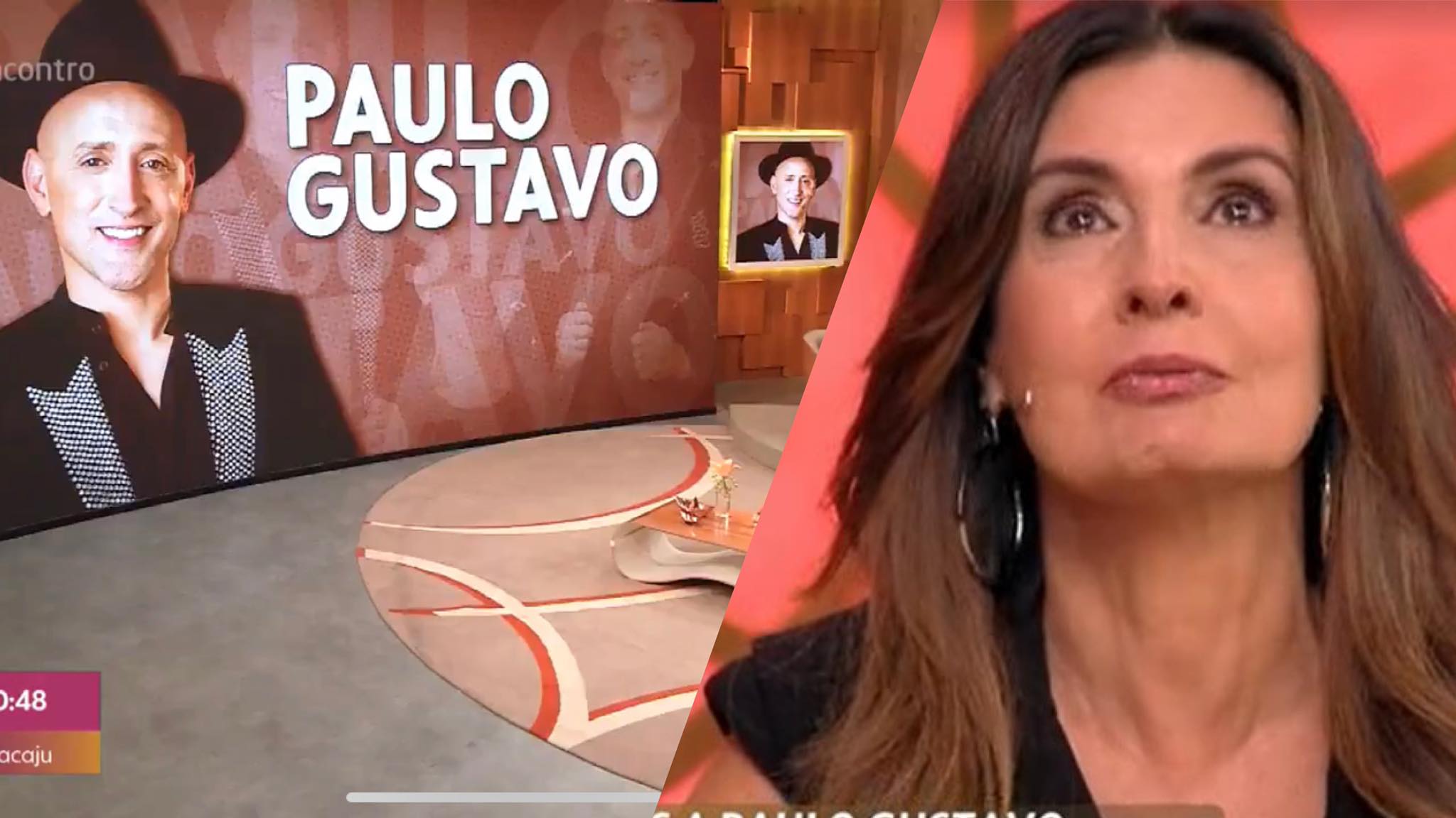 Fátima Bernardes se emociona ao falar da morte de Paulo Gustavo (montagem: Fashion Bubbles)