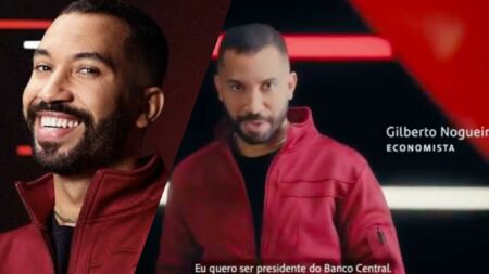 Gilberto Nogueira entra para o seleto grupo de personalidades que protagonizam comerciais para bancos (montagem: Fashion Bubbles)