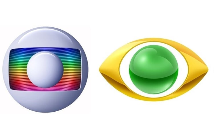 Logotipo das emissoras Rede Globo e Band.