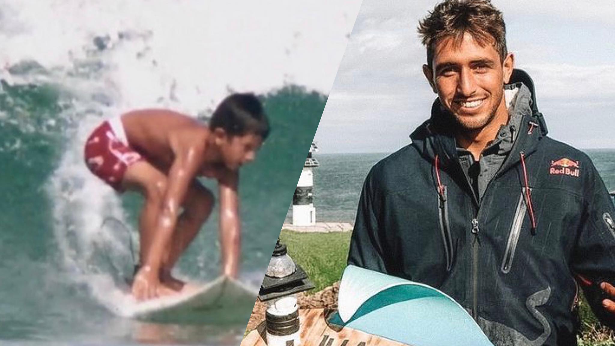 Lucas Chumbo começou a surfar com 3 anos e a participar de campeonatos (montagem: Fashion Bubbles)