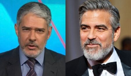 William Bonner surge com barba no Jornal Nacional e é comparado a George Clooney