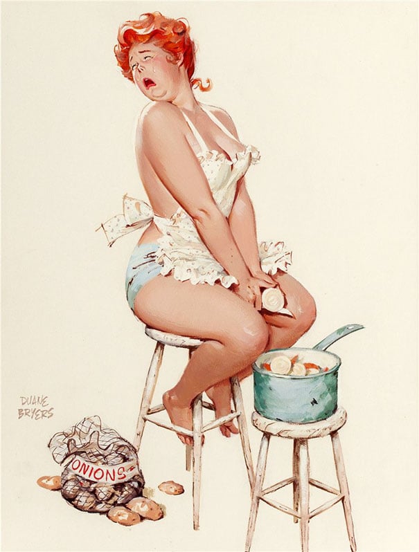 Ilustração da Pin-up Hilda de Duane Bryers. 