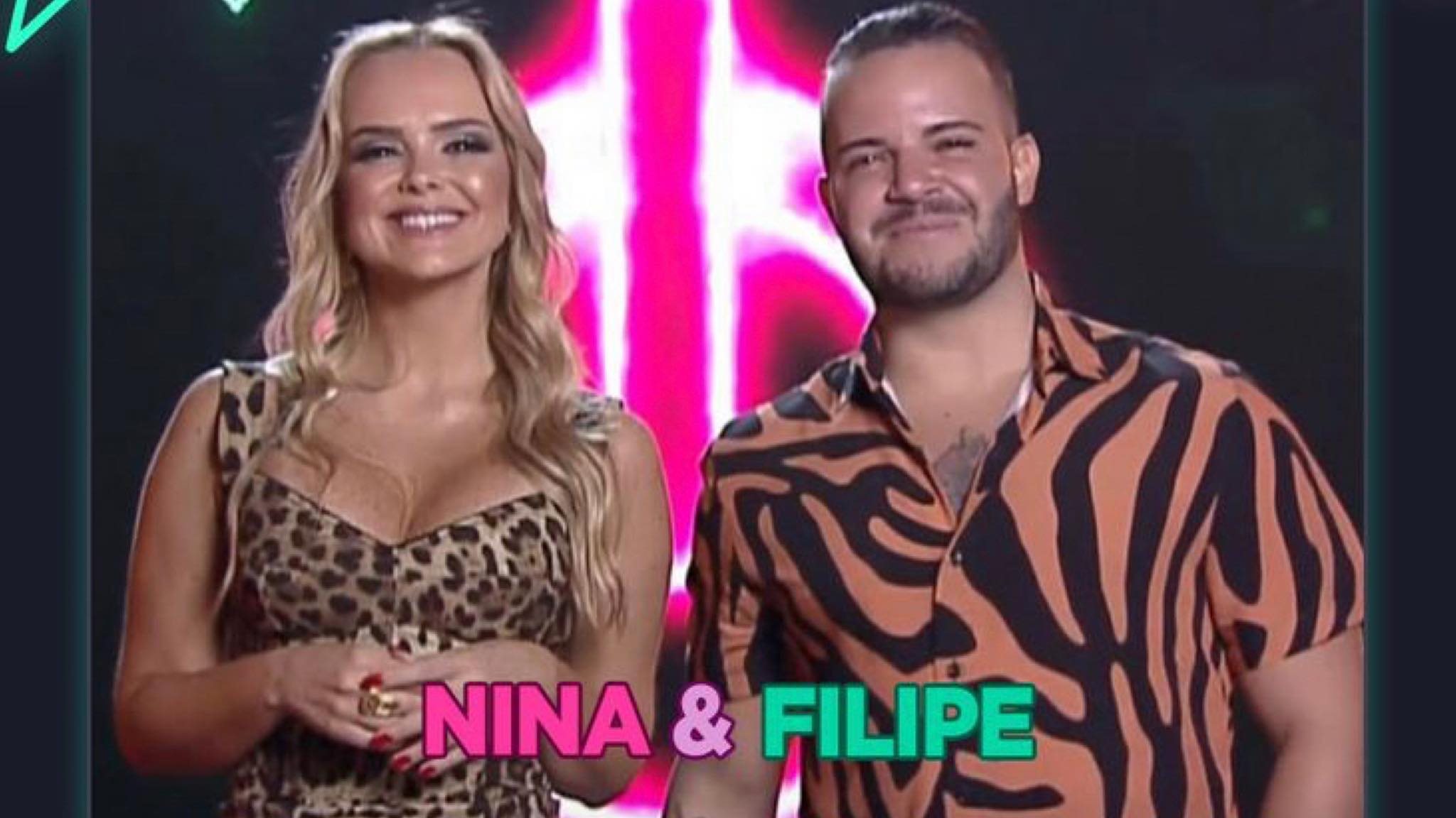 Filipe Duarte, ex- Br'Oz, e sua esposa Nina Cachoeira estão na disputa pelo premio que pode chegar à R$1 Milhão (imagem: divulgação)