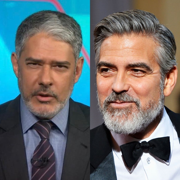 William Bonner é comparado com George Clooney. William Bonner é comparado com George Clooney.