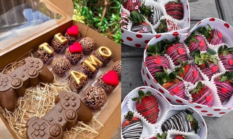caixa de chocolates para o Dia dos Namorados 