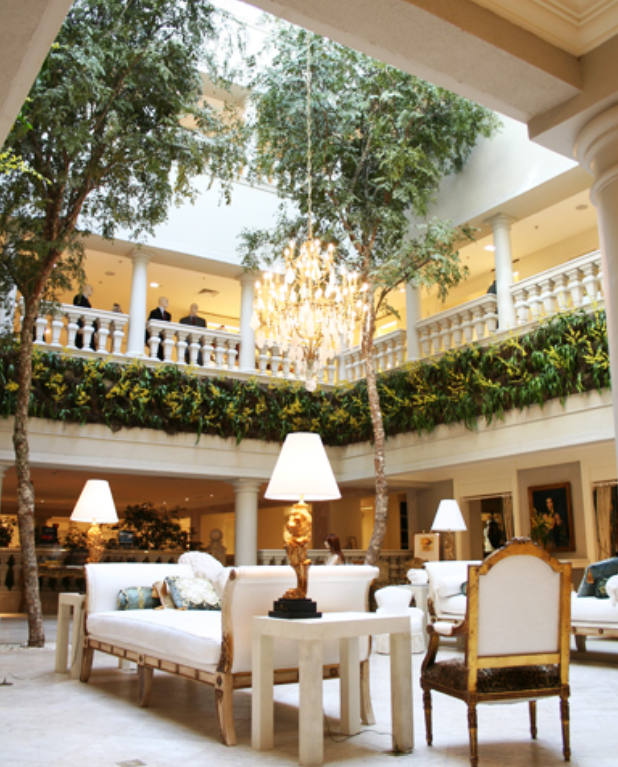 Foto do interior da Villa Daslu.