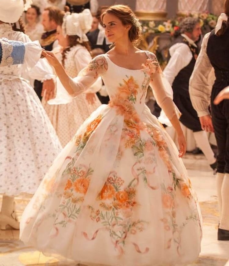Vestido usado por Emma Watson em 'A Bela e a Fera', 2017.