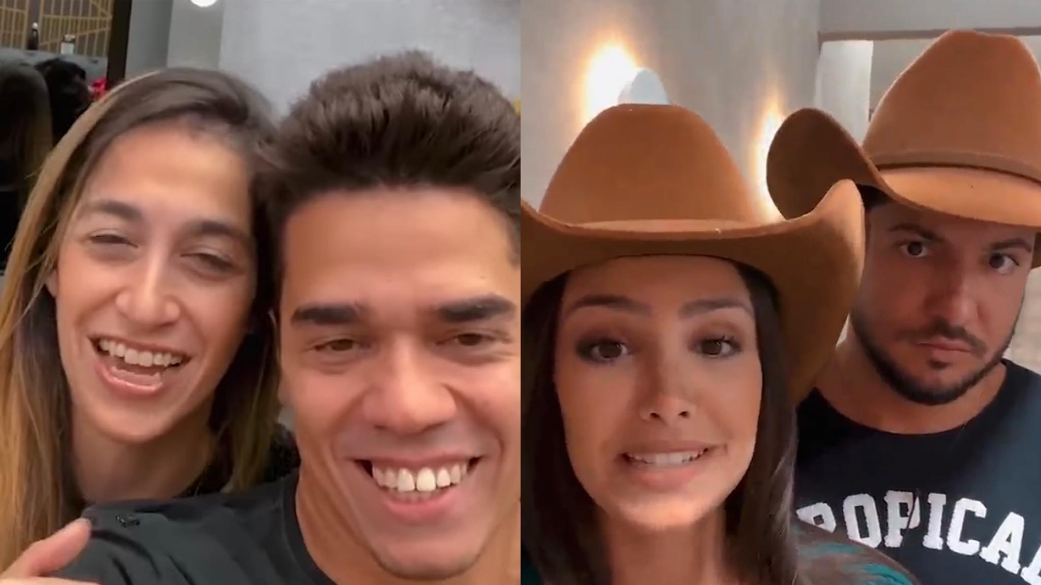 Dani e Fábio e Geórgia e Thiago são os casais mais "de boa" do reality. Vote na Enquete Power Couple (montagem: Fashion Bubbles)