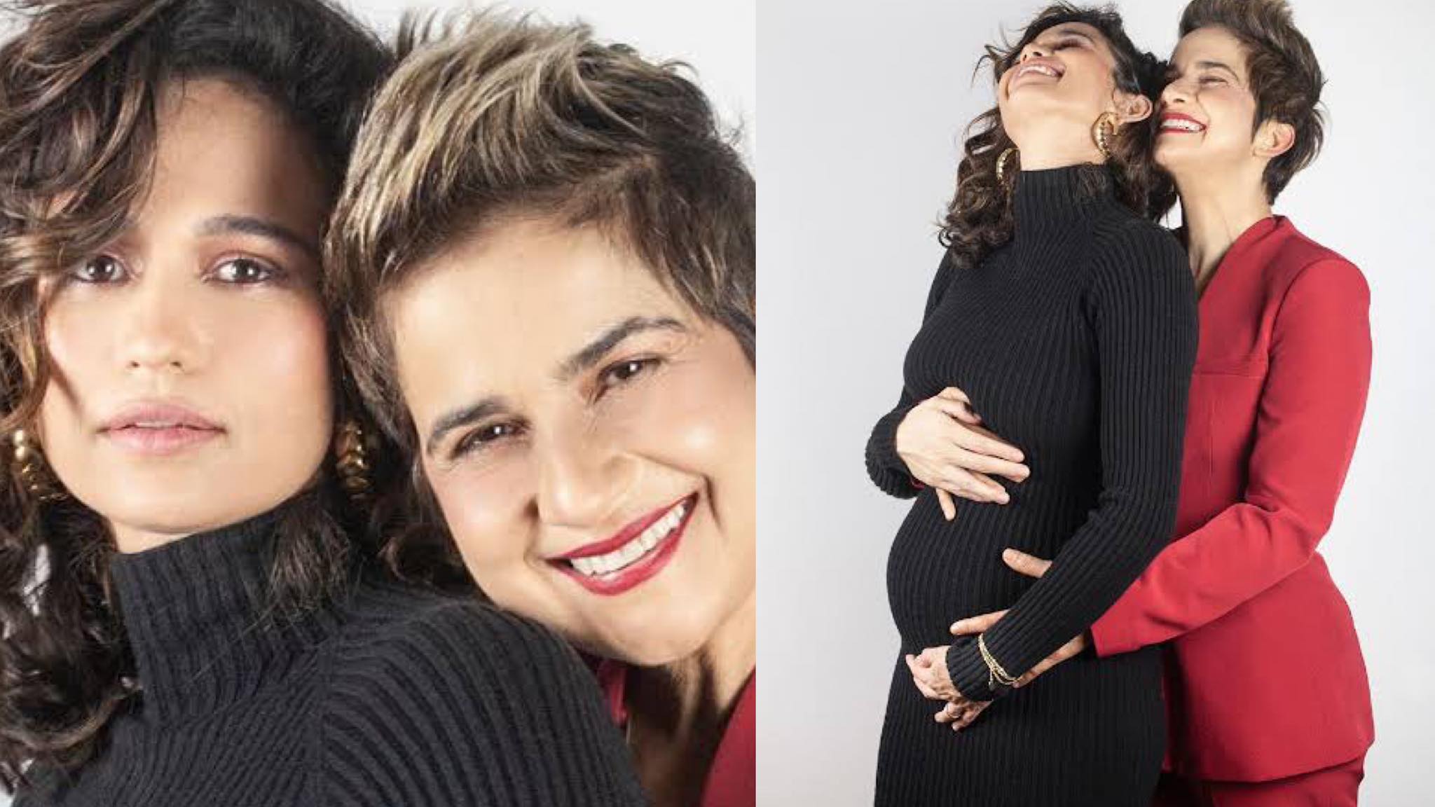 Nanda Costa e Lan Lahn estão grávida de gêmeas (montagem: Fashion Bubbles)