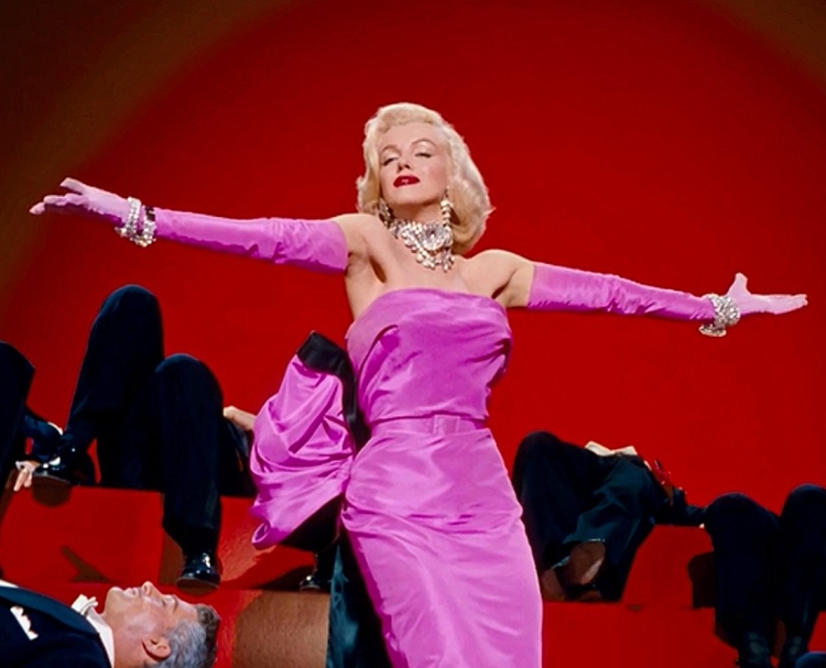 Vestido usado por Marilyn Moore em 'Os Homens Preferem as Loiras', 1953.
