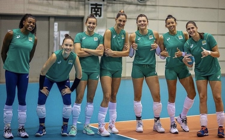 Foto da Seleção de vôlei feminino do Brasil Foto da seleção de vôlei feminino.