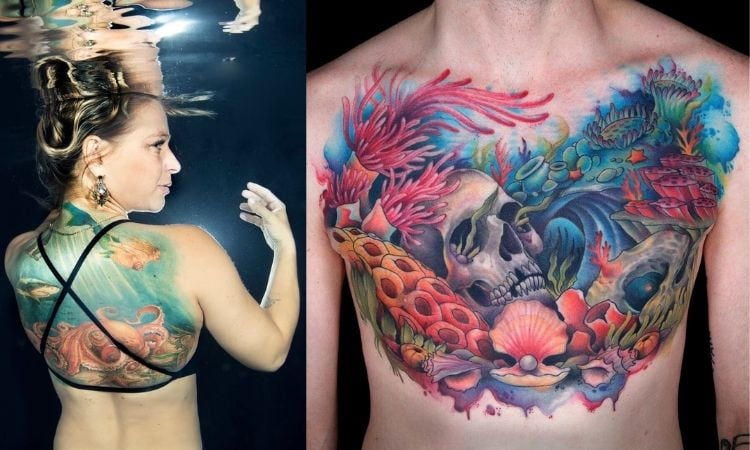 tatuagens de recife de coral