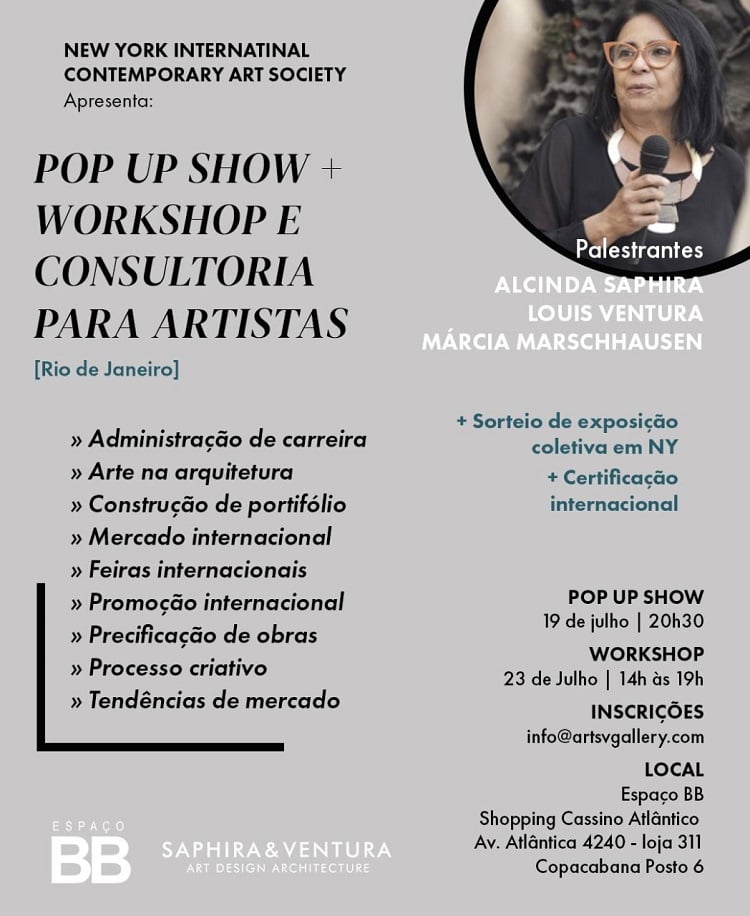 folder do Pop Up Show + Workshop Edição Rio de Janeiro