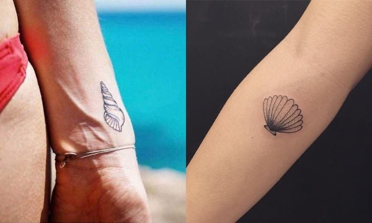 duas opções de tatuagem de mar