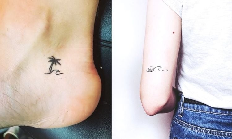 duas opções de mini tatuagem