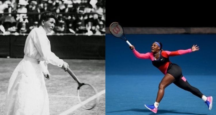Tenistas Charlotte Cooper e Serena Williams