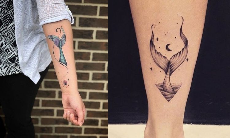 cauda de sereia tatuada