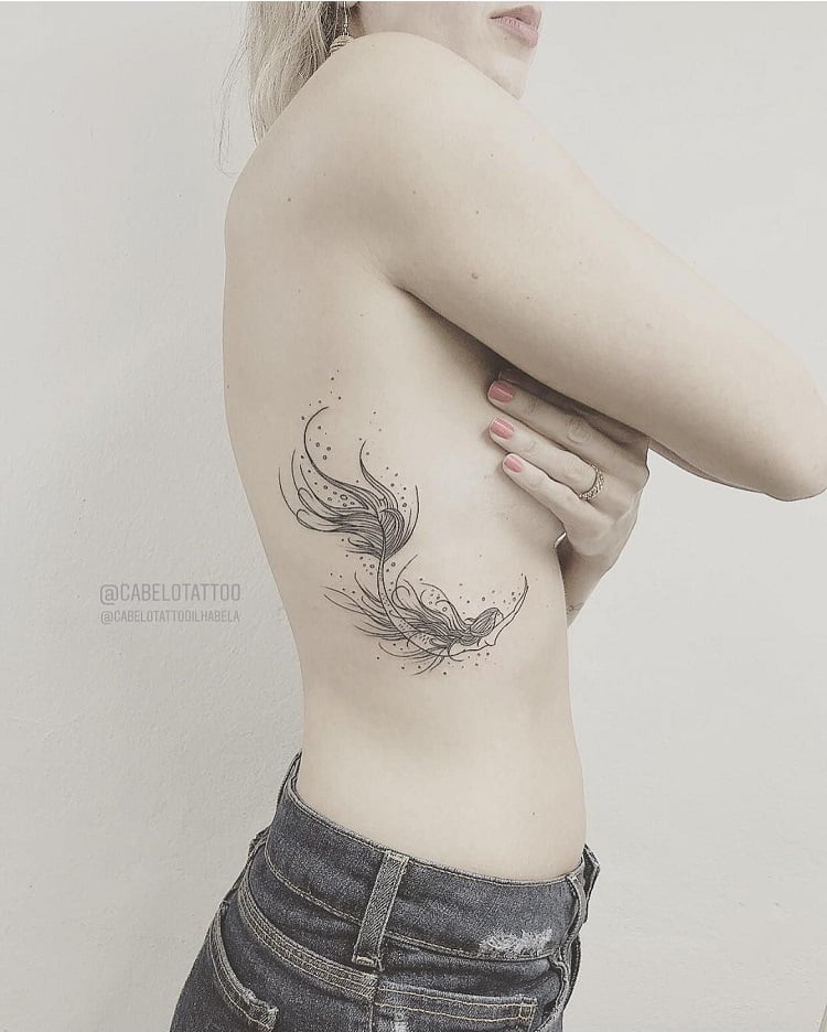 tatuagem de sereia estilizada