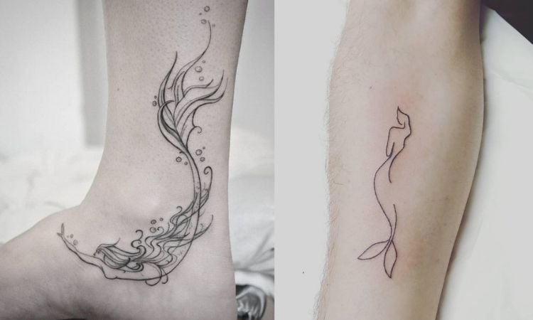 tatuagens de sereia estilizada