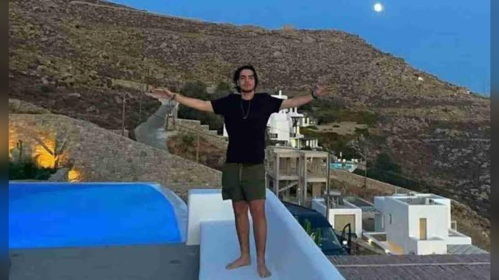 João Guilherme, filho do Faustão posa na Grécia em viagem de férias. Fonte: Instagram