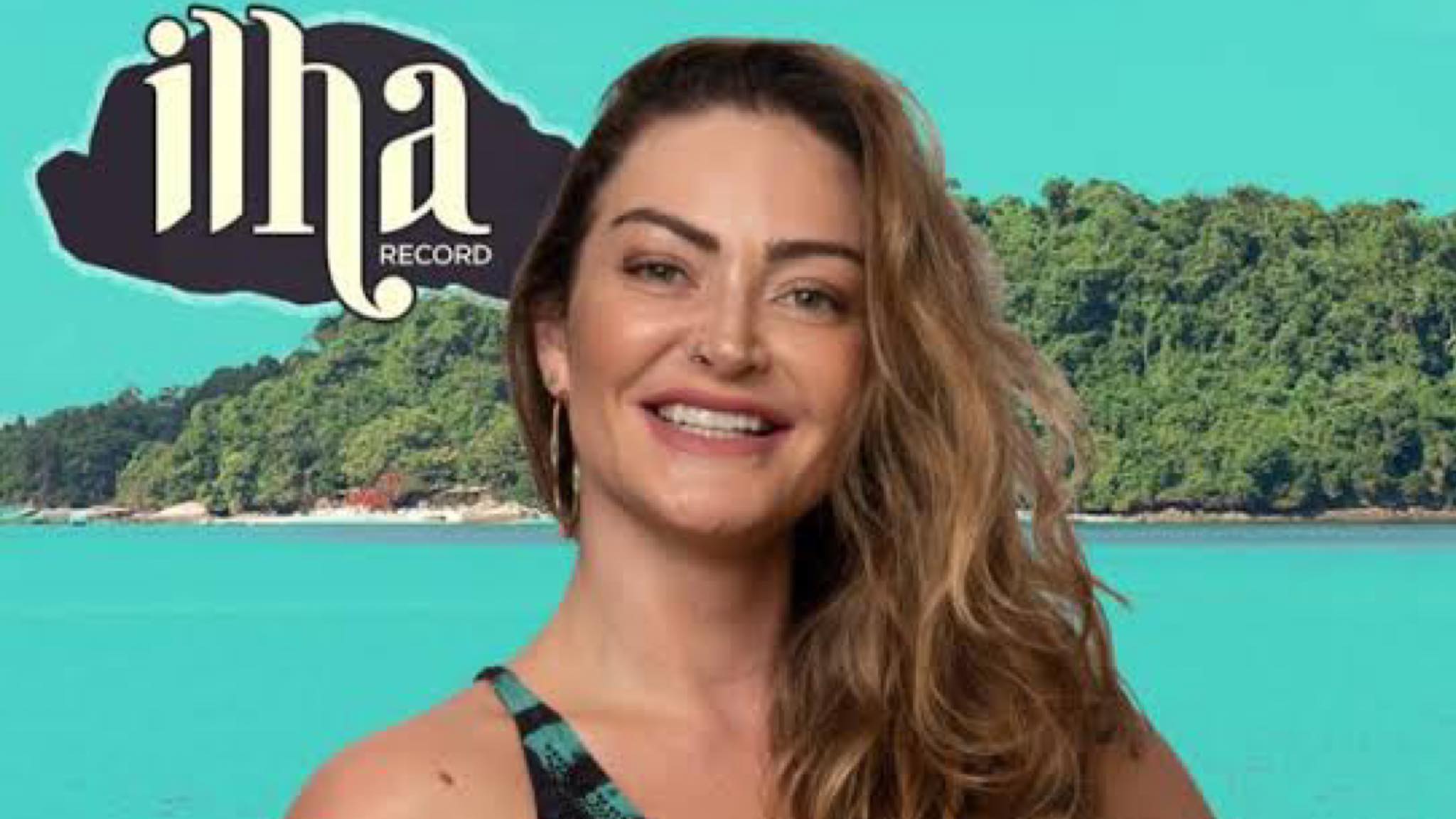 Laura Keller tem 34 anos, um filho já trabalhou na Globo e agora está no Ilha Record. Fonte: Divulgação