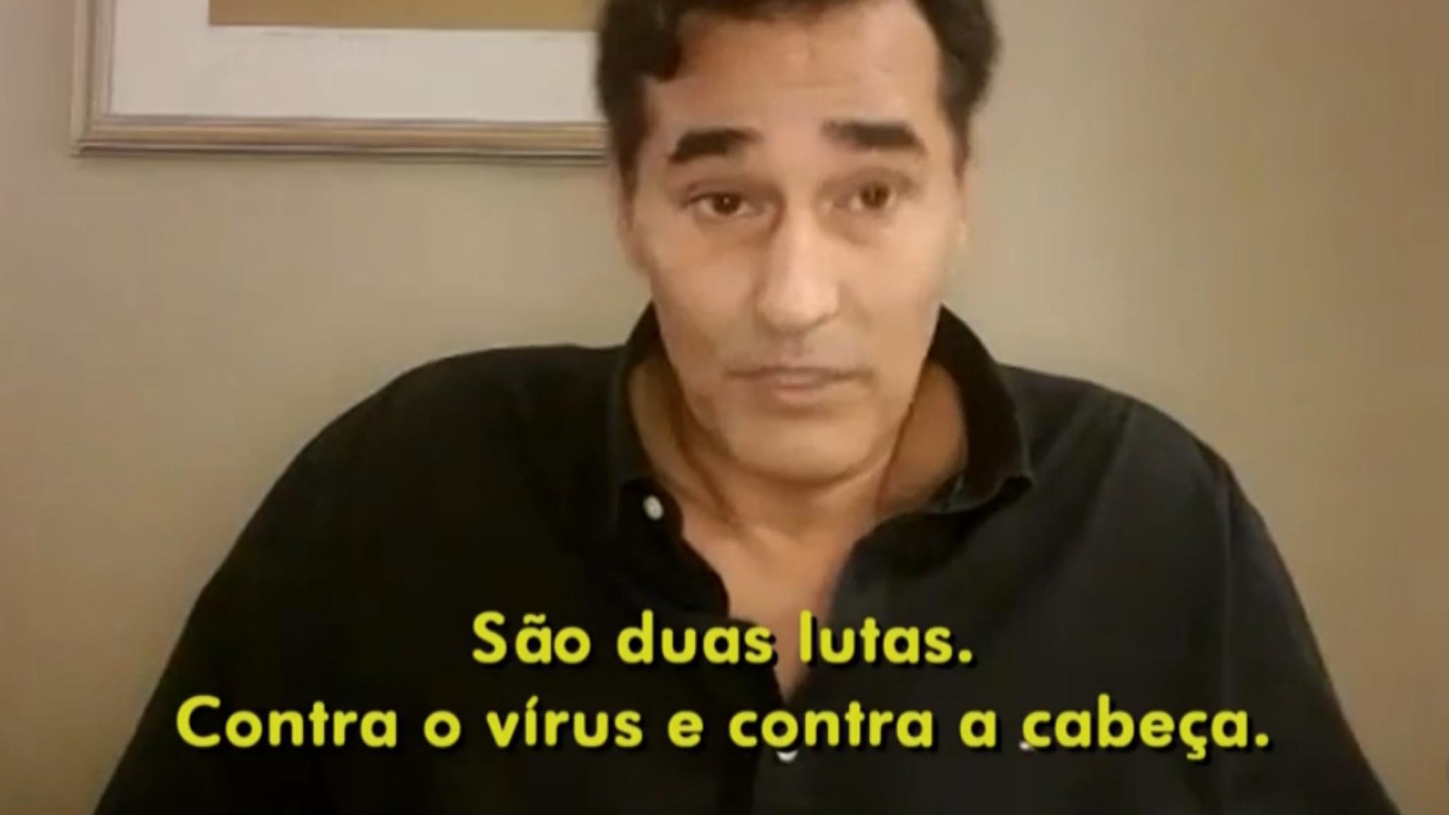 Luciano Szafir fala sobre o medo que passou enquanto esteve internado devido ao Covid-19. Fonte: Reprodução/Globo