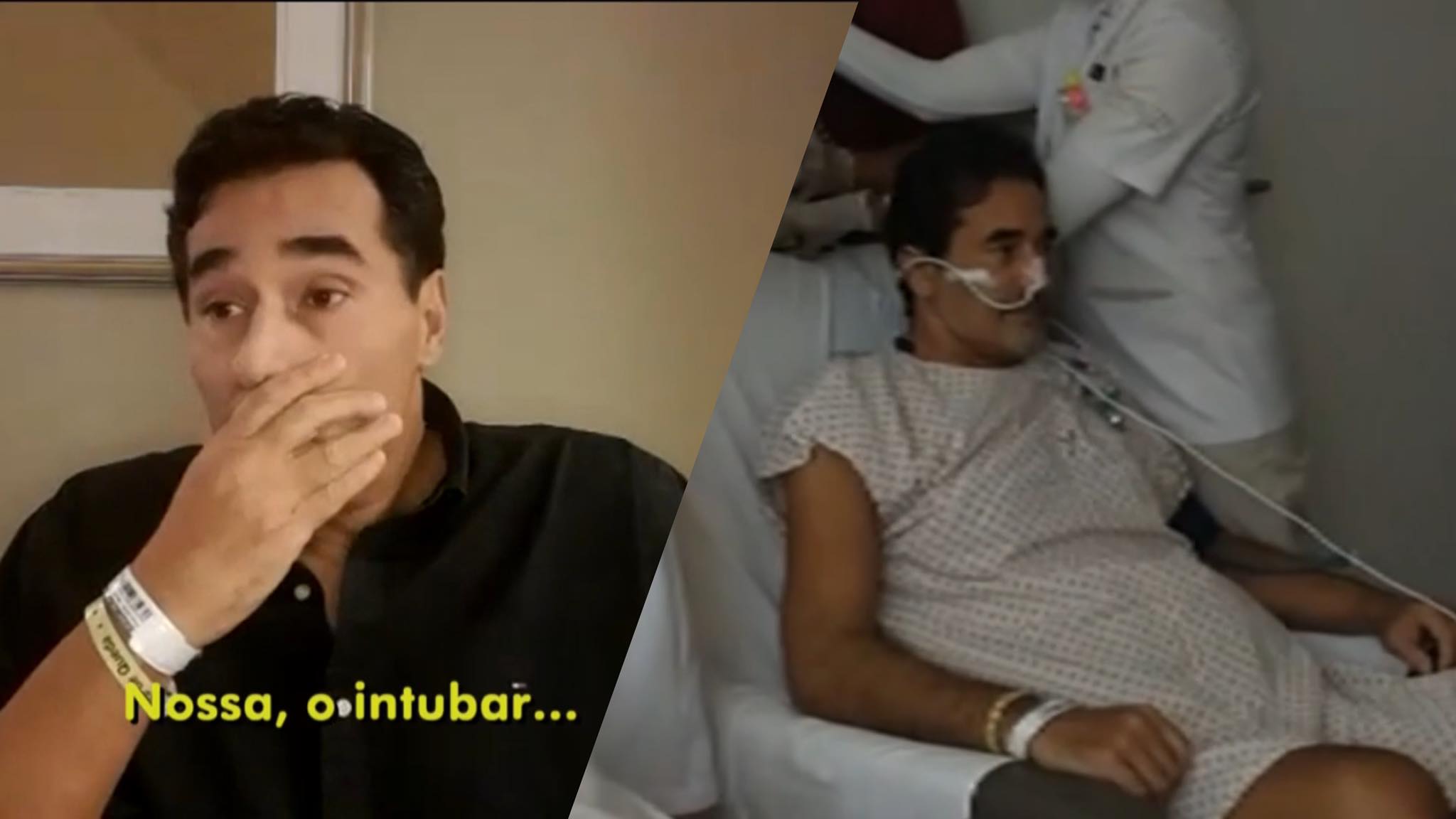 Luciano Szafir ficou 32 dias internado e passou por 2 cirurgias de emergência. Fonte: Reprodução/Globo