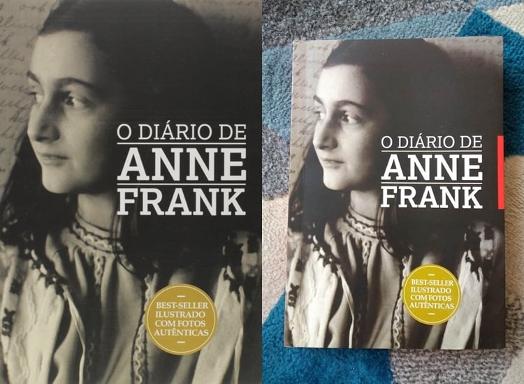 Foto do livro O Diário de Anne Frank.