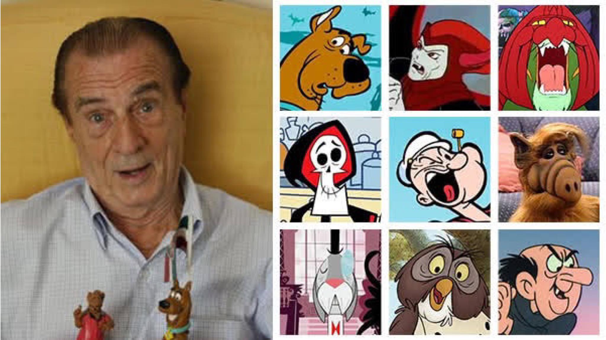 Orlando Drummond deu voz a grandes personagens de séries e desenhos animados dos anos 80 e 90. Fonte: Reprodução