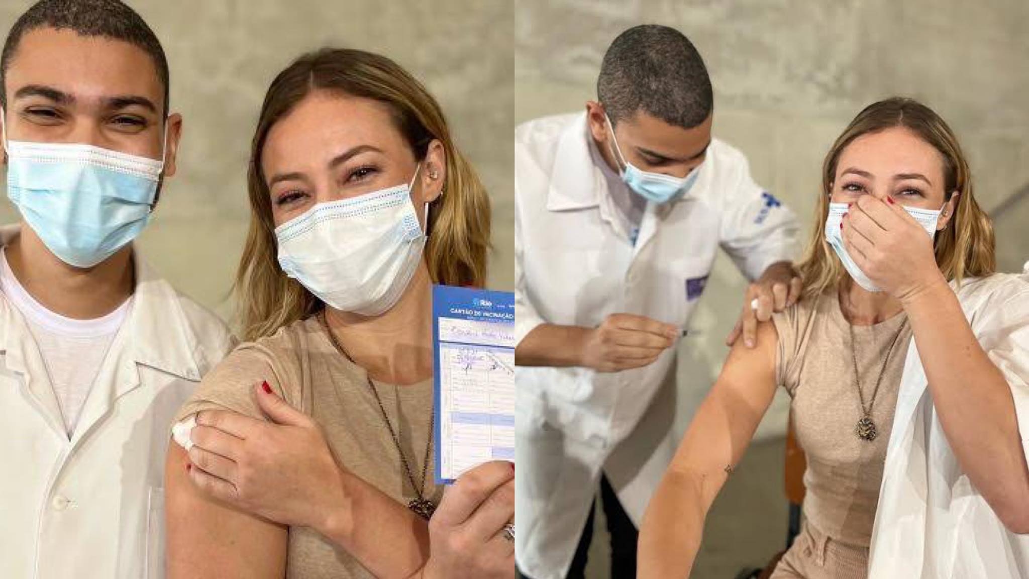 Paolla Oliveira toma vacina contra Covid-19 e rebate seguidor. Fonte: Instagram