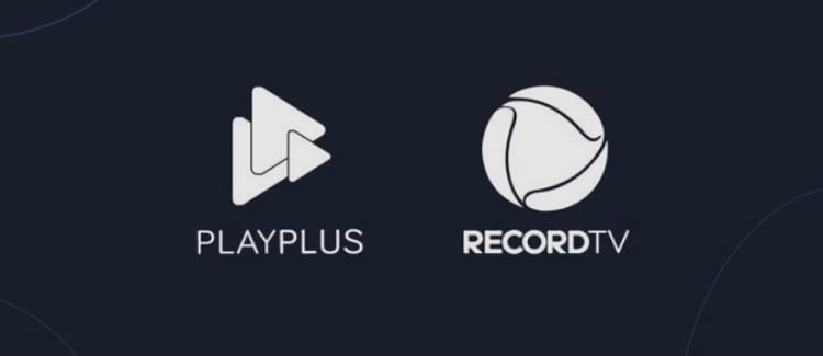 Foto do logo da Record TV e do playplus