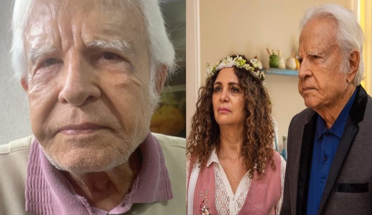Foto de Cid Moreira com a esposa.