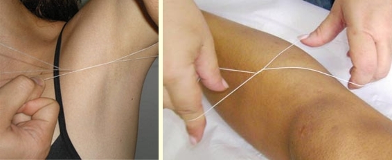 Procedimento de depilação egípcia em axila e perna