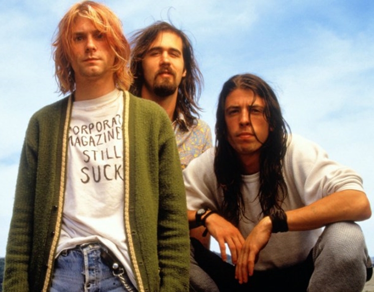Integrantes da banda Nirvana. Foto da banda Nirvana.