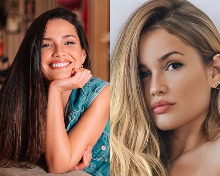 Você prefere Juliette loira ou morena? Enquete. Foto de Juliette morena e loira (montagem).