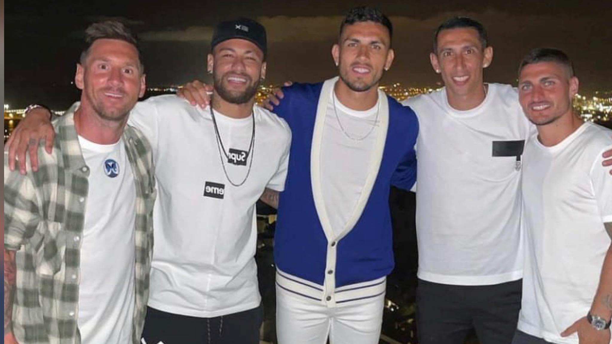 Neymar encontra com amigos do PSG na Espanha. Fonte: Instagram