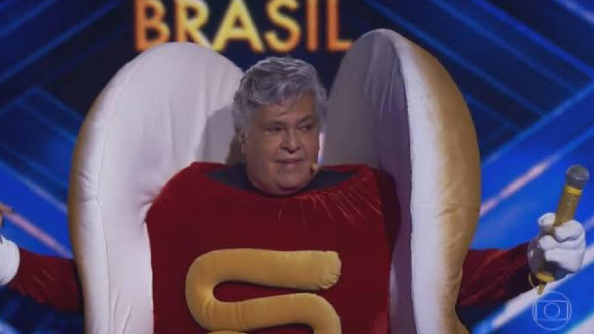 Sidney Magal chora ao ser eliminado do Masked Singer Brasil. Fonte: Reprodução