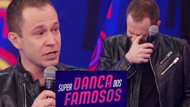 Tiago Leifert vai às lágrimas ao se despedir do Super Dança dos Famosos. Fonte: Montagem/Fashion Bubbles