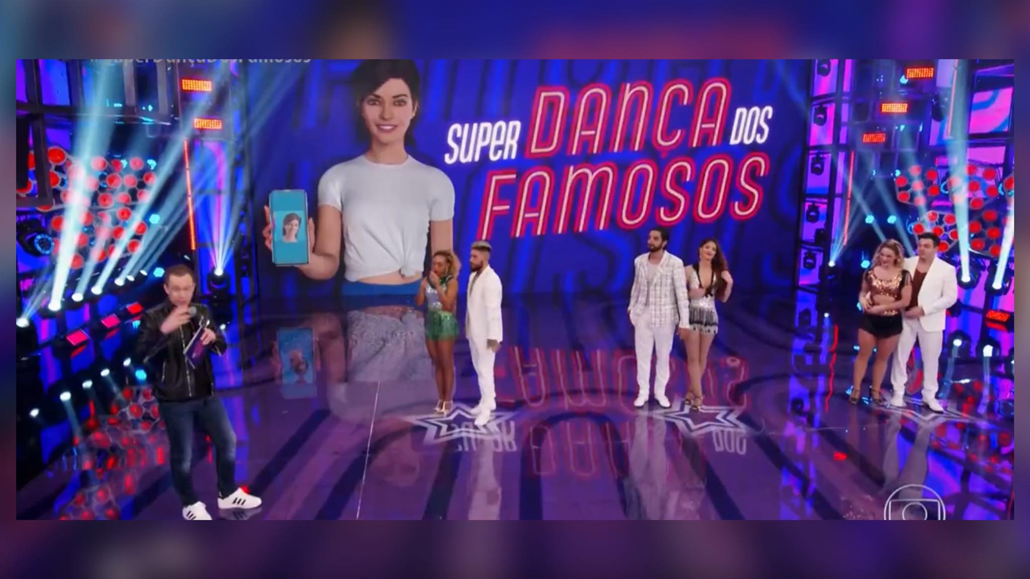 Tiago Leifert agradece equipe do Super Dança dos Famosos na Globo. Fonte: Reprodução/Globo