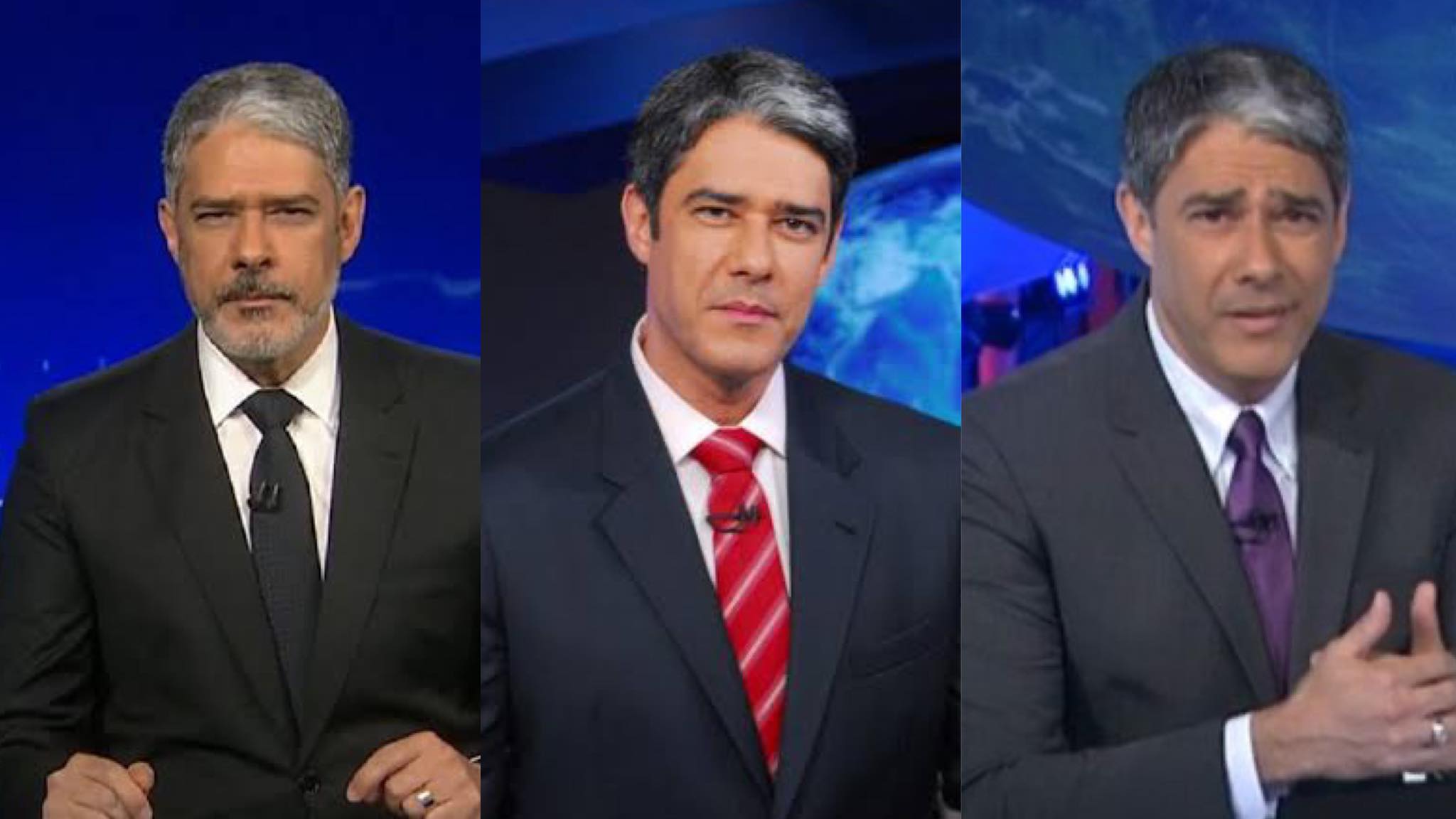 William Bonner está há 35 anos na Globo e 25 deles dedicado ao Jornal Nacional. Fonte: Montagem/ Fashion Bubbles William Bonner está há 35 anos na Globo e 25 deles dedicado ao Jornal Nacional. Fonte: Montagem/ Fashion Bubbles