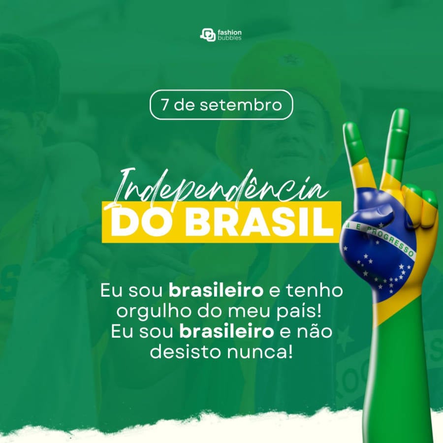 Frase sobre ser brasileiro: Eu sou brasileiro e tenho orgulho do meu país! Eu sou brasileiro e não desisto nunca!