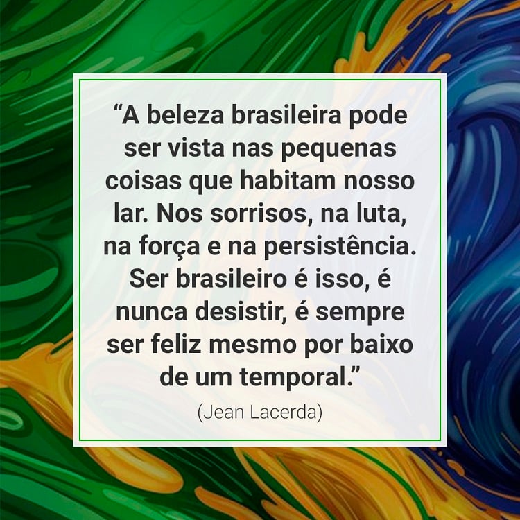 mensagem de Independência do Brasil sobre bandeira