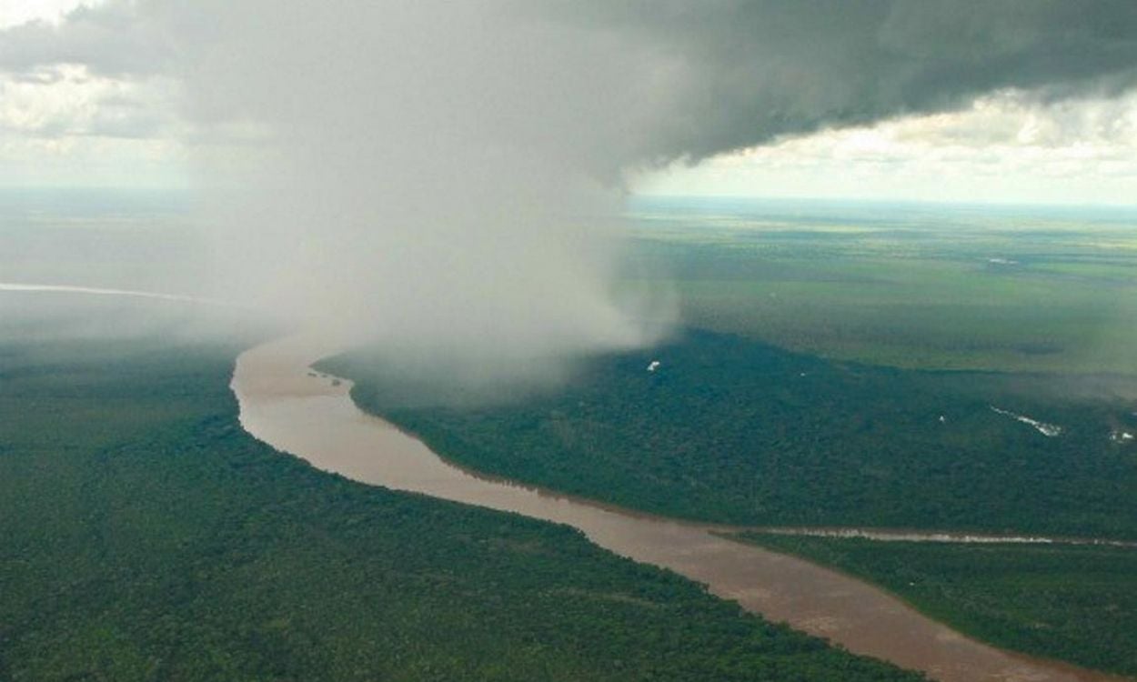 Imagem dos rios voadores na amazônia.