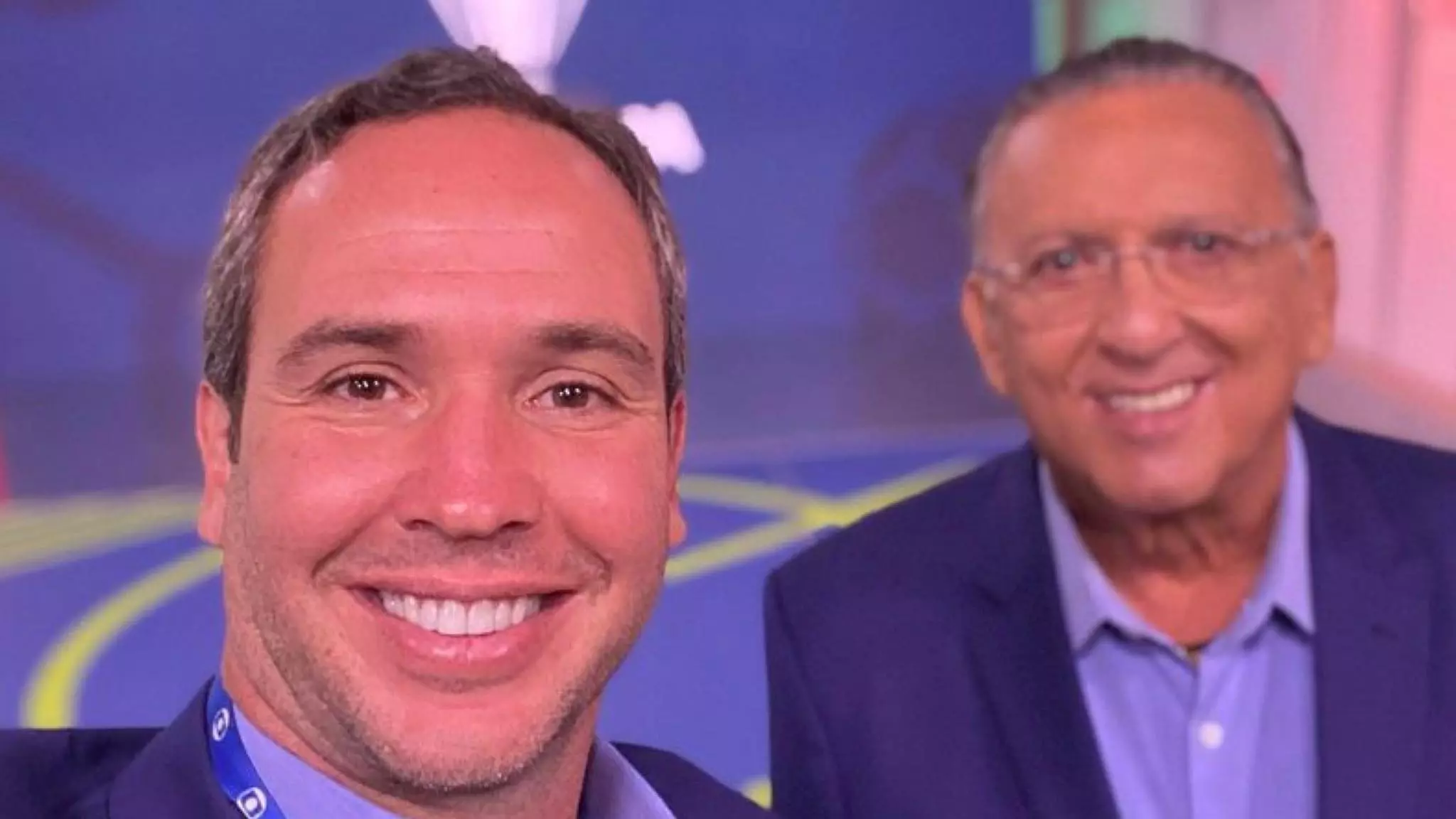 Caio Ribeiro ao lado de Galvão Bueno seu amigo da Globo. Fonte: Instagram Caio Ribeiro ao lado de Galvão Bueno seu amigo da Globo. Fonte: Instagram