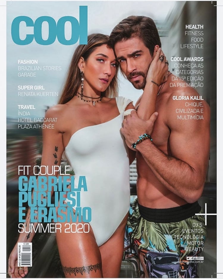 Foto do casal na capa da revista cool.
