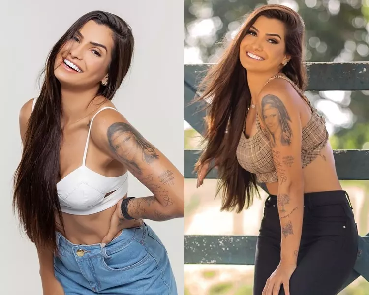 Fotos de Marina Ferrari - A Fazenda 2021 tatuagens.