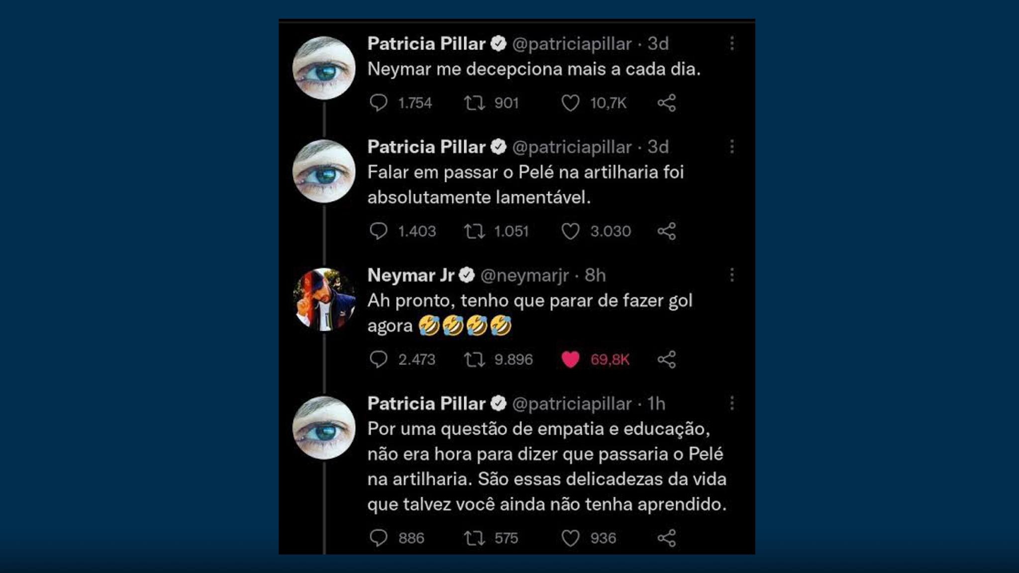 Neymar, Patrícia Pillar