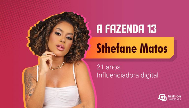 montagem com foto, nome, idade e profissão de Sthe Matos A Fazenda