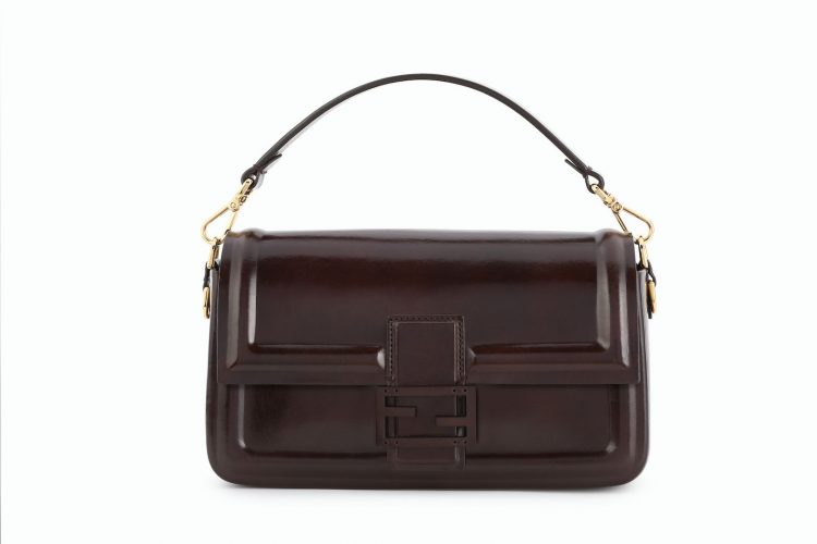 bolsa feminina, tendências de bolsas, tendências, bolsa Fendi Bolsa em 100% couro marrom escuro