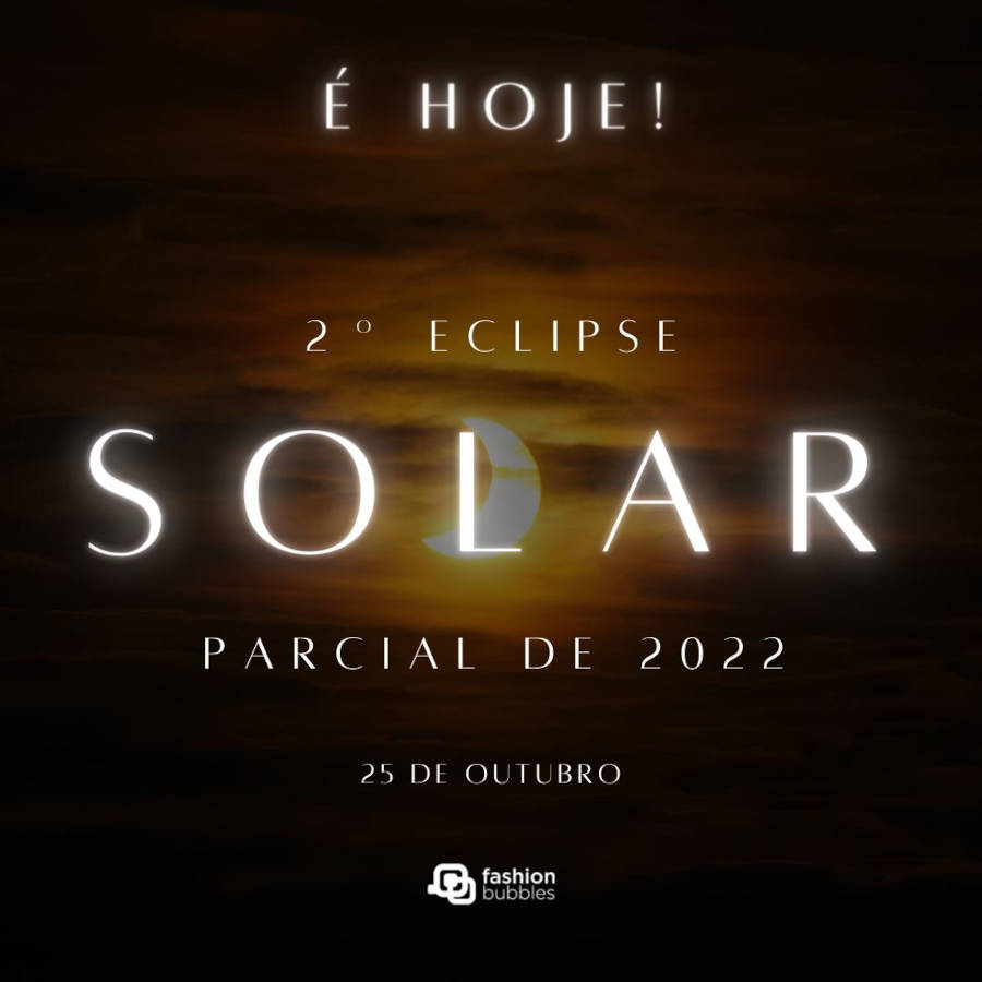 Foto de um eclipse solar parcial para o dia em que acontece o segundo eclipse solar parcial em 2022